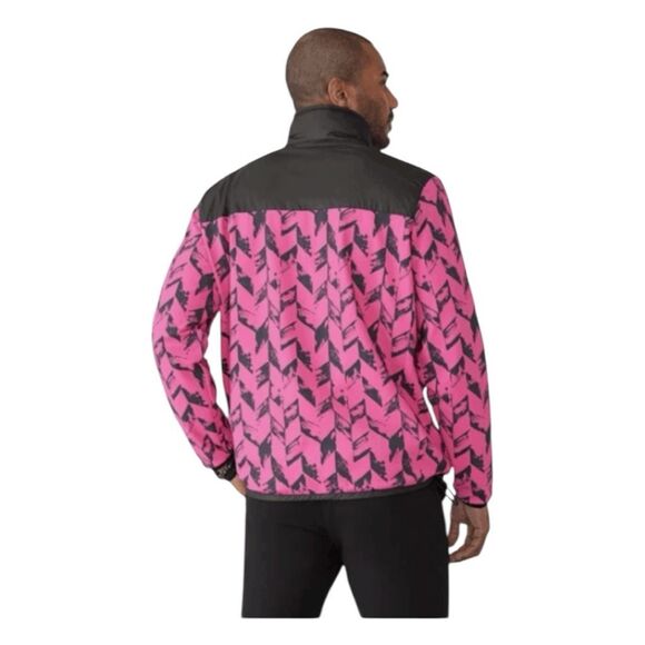 GSTQ Reversible Jacket Pink Black Herringbone Men's XS - Picture 6 of 13